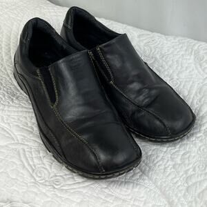 Born Men's Size 10 Black Leather Slip on Loafer Casual Shoes Style M3460